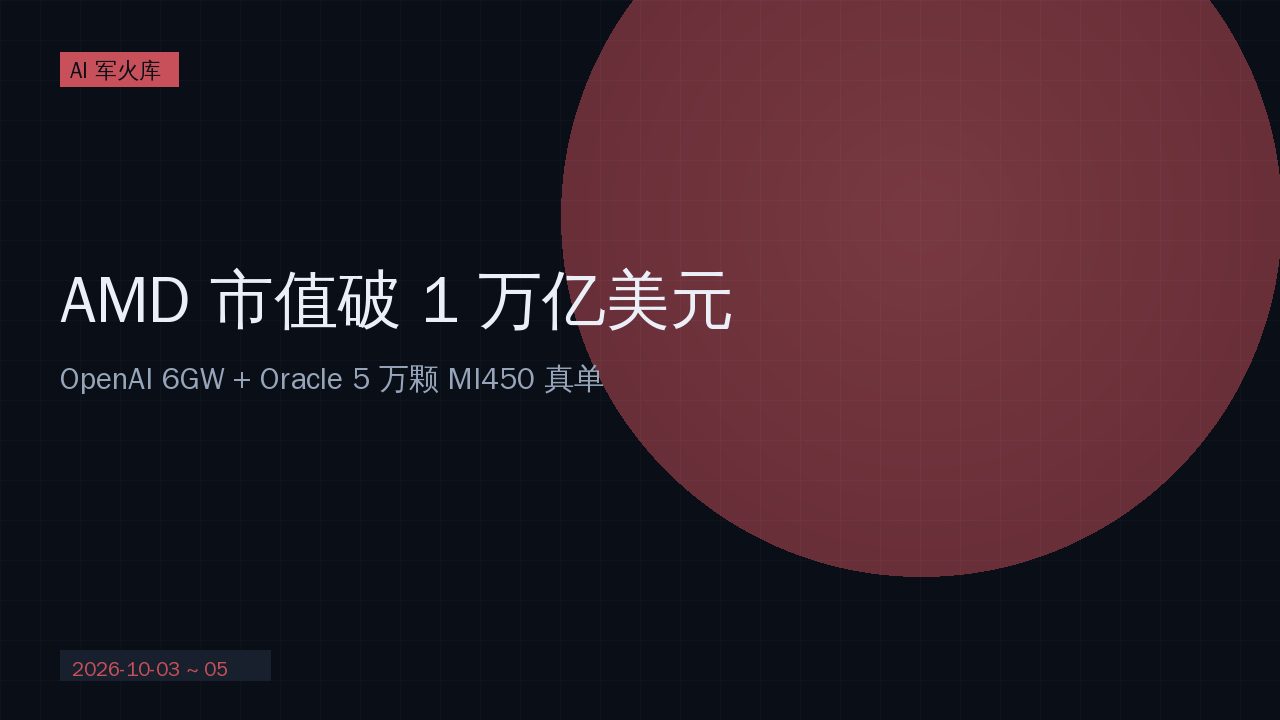 AMD 市值破 1 万亿美元
